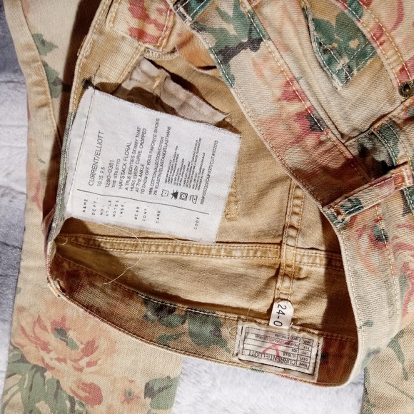 Current/Elliott Haystack Floral Skinny Jeans 24 - Picture 6 of 8